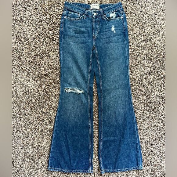 Free People Flare Denim Jeans Sz 25 - Picture 3 of 11